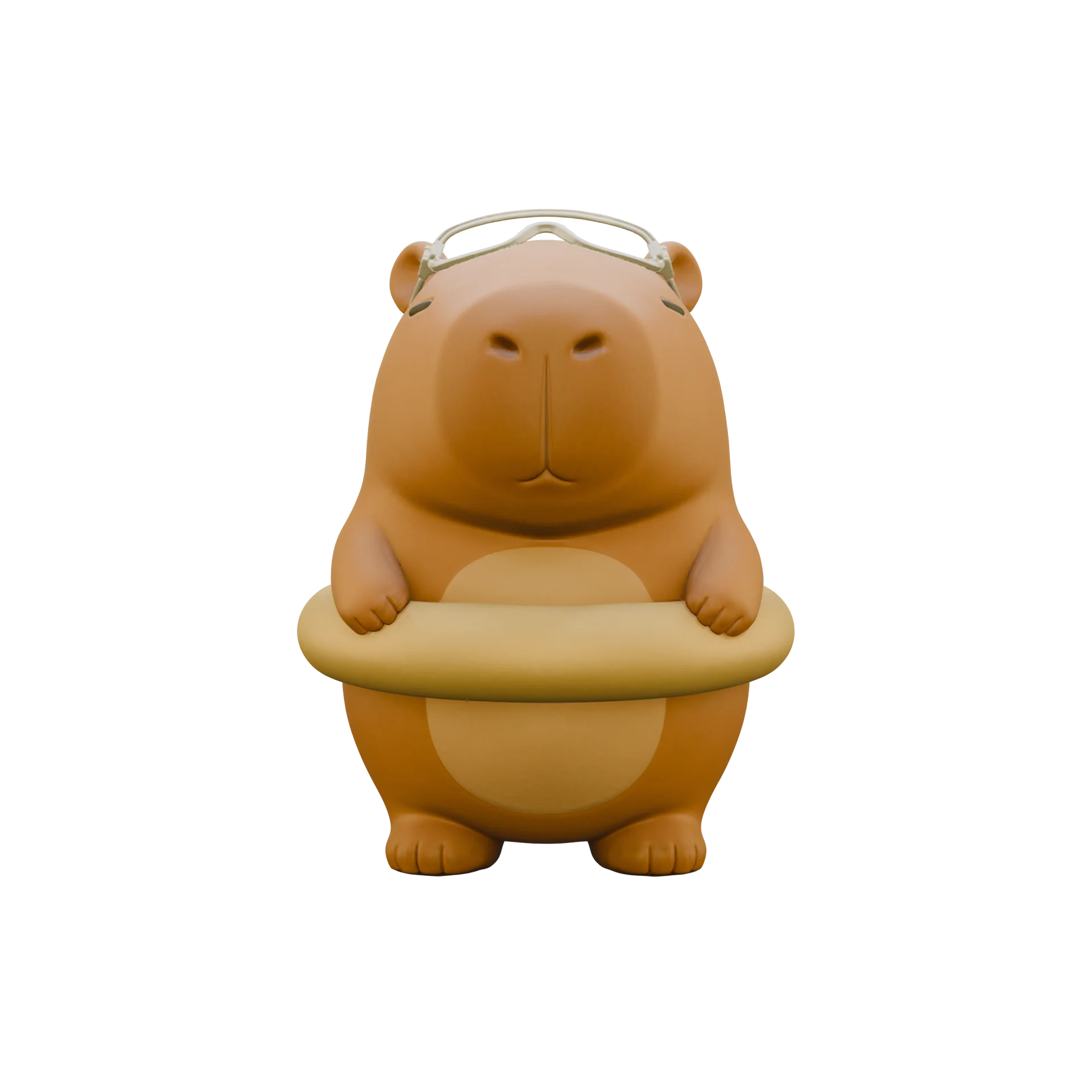 Techybara mascot spinning