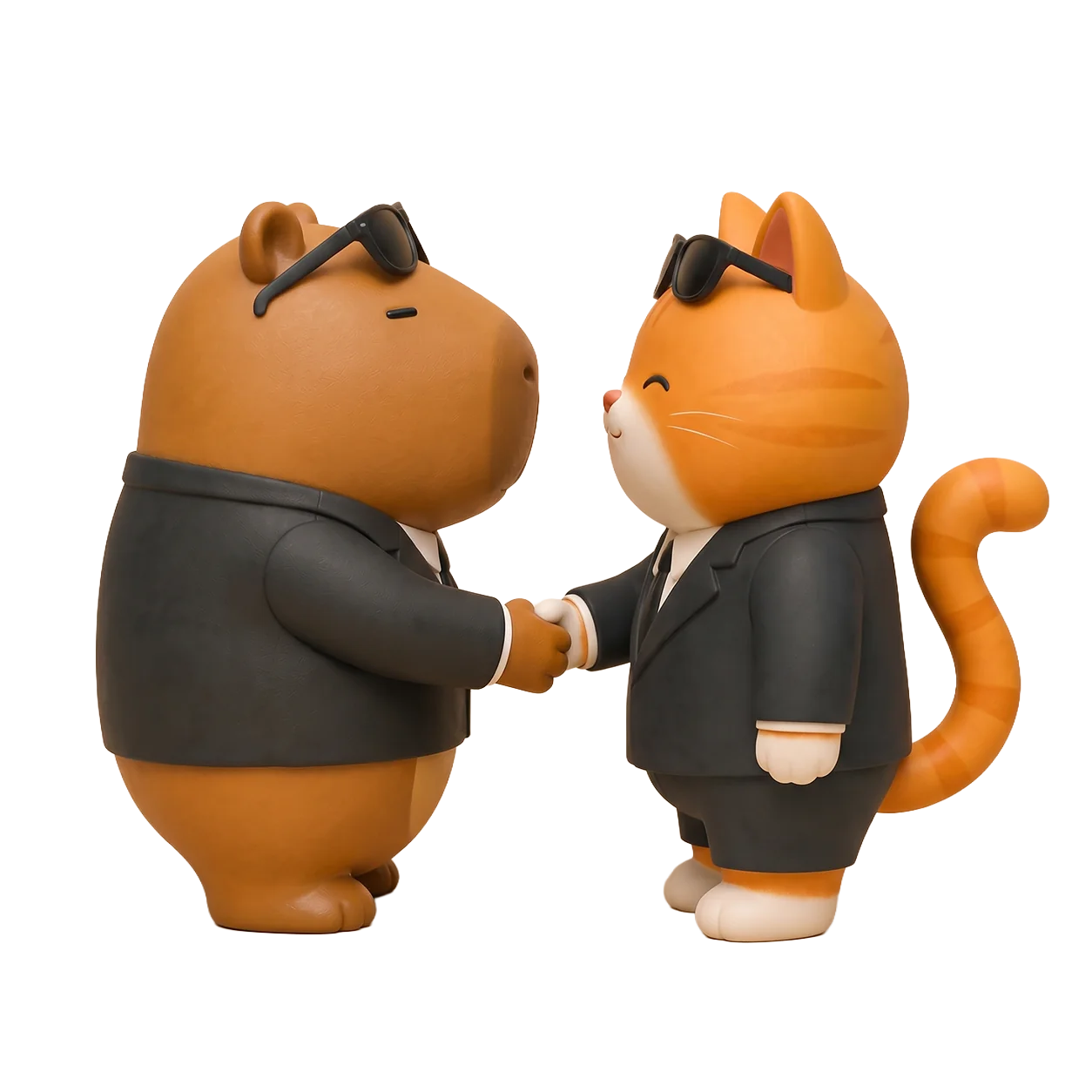 A28 mascots shaking paws — partnership